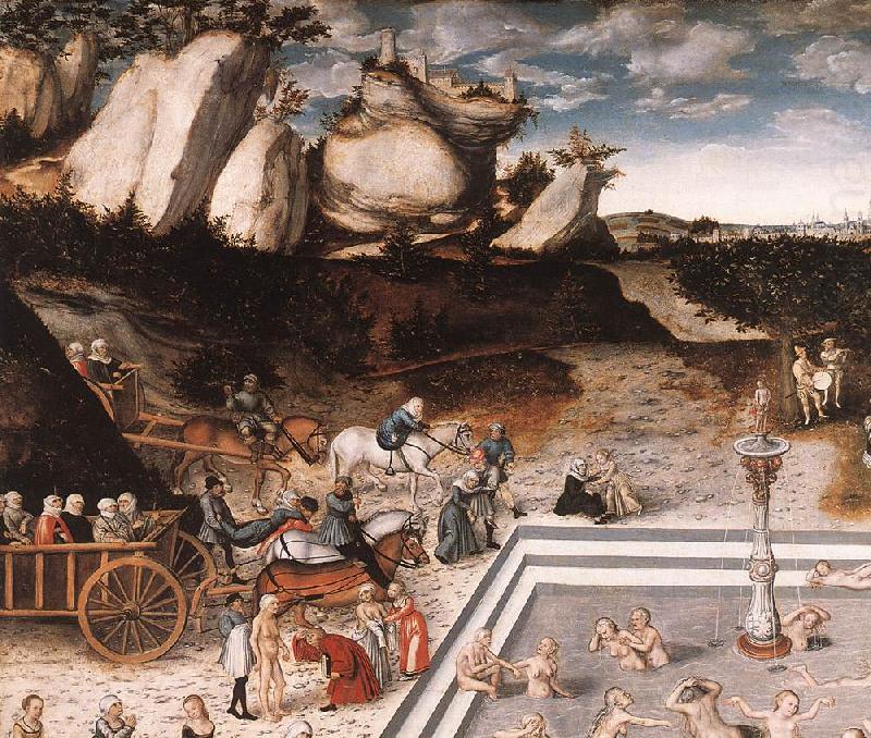 CRANACH, Lucas the Elder The Fountain of Youth (detail) dfg